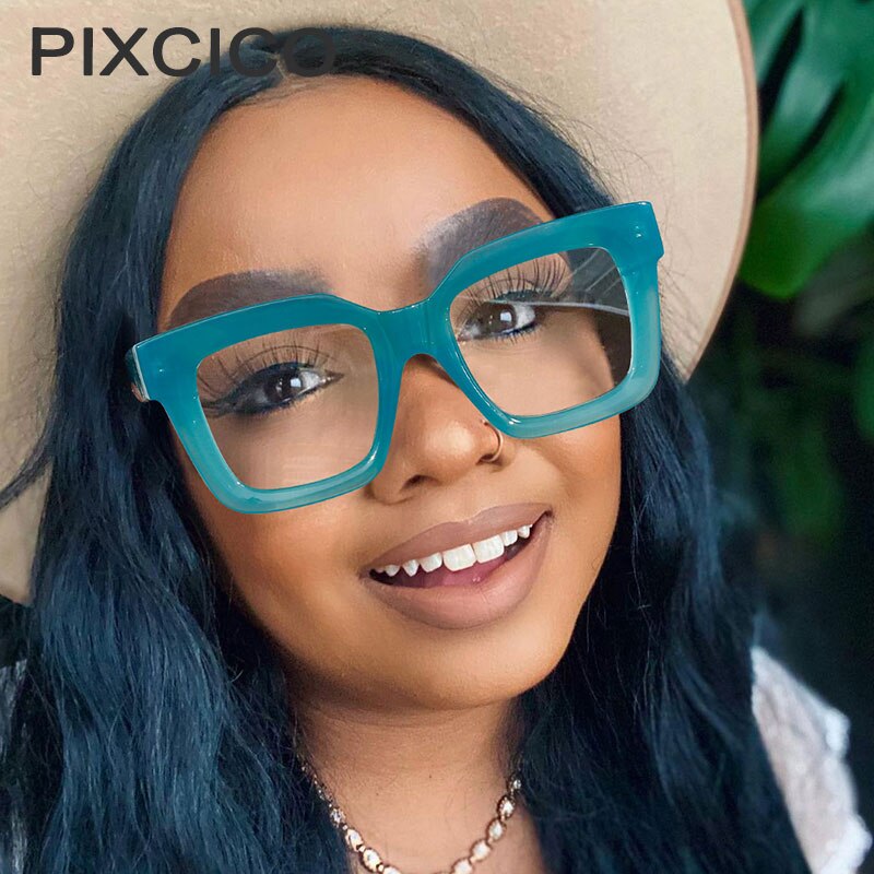 54406 Large Frame Square Glasses Frame Men Women Read Computer Glasses Frame