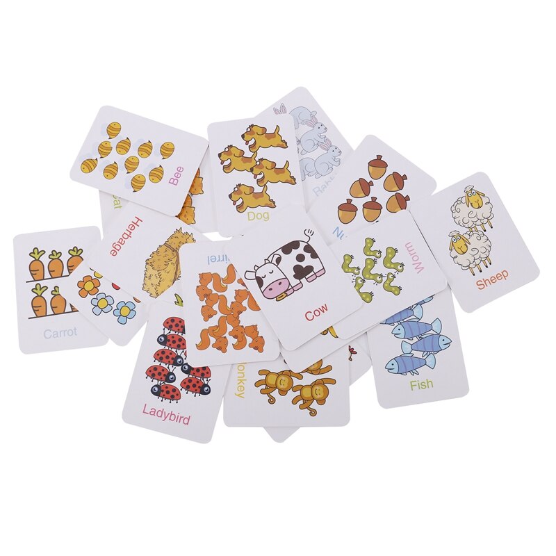 Anti-Tear Flash Cards Learning Alphabet Puzzle Cards, Matching Puzzle Cognitive Early Educational Learning Toys Mental Storage B