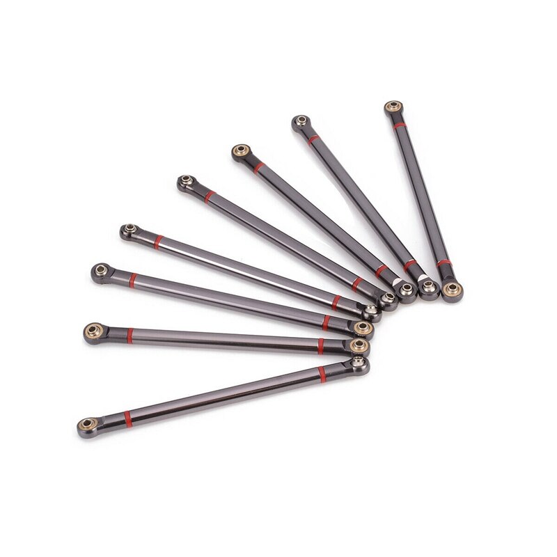 8Pcs Wheelbase Link Rod Aluminum Alloy Link Rod 31m for 1/10 Rc Car Crawler Axial Scx10