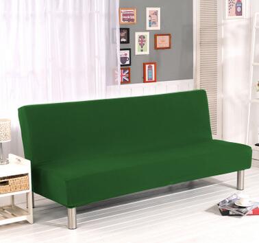 Solid Color Solid Sofa Cover Elastic fabric sofa cover Sofa Slipcover Candy Green All-inclusive Cover For Couch Without Armrest: green