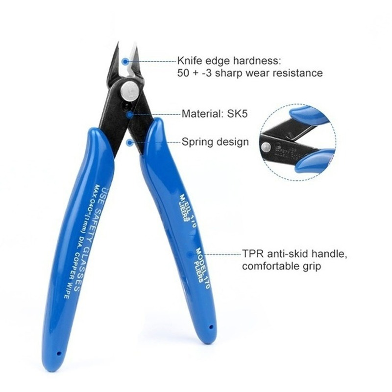 Diagonale tang Tang van koolstofstaal Elektrische draad Kabelscharen Snijden Zijkniptang Flush Tang Nipper Handgereedschap