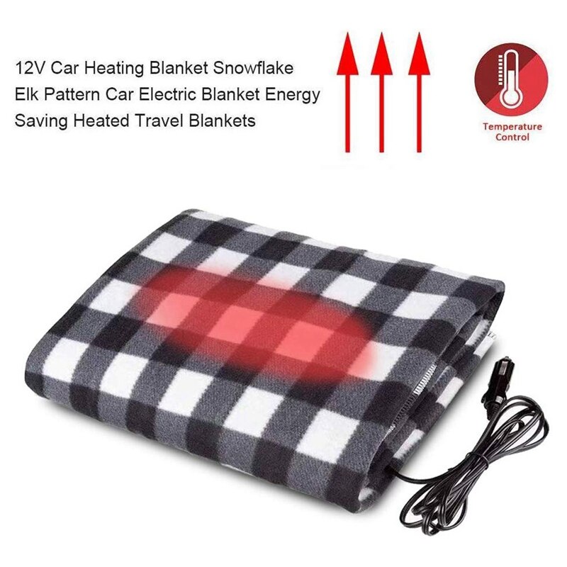 Elektrische Auto Deken-Verwarmde 12 Volt Fleece Reizen Gooi Voor Auto En Rv-Geweldig Voor Koud Weer, bumperkleven, En Emergency Kits B