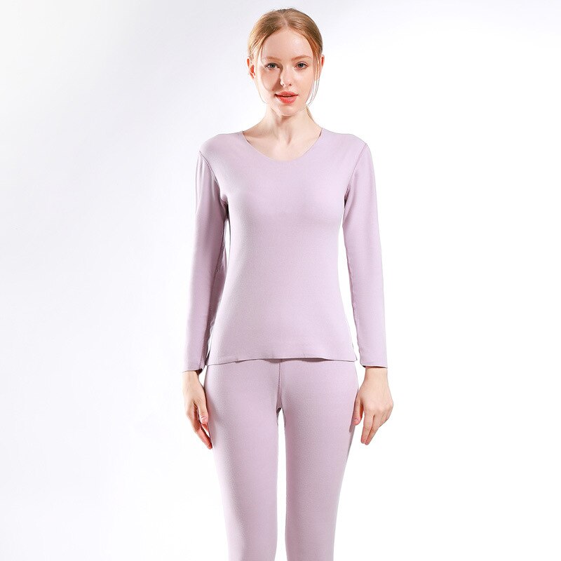 2 delar plus size l  -3xl termounderkläder dam vinterkläder varm kostym långkalsonger dam stor storlek: Vinröd / Xxxl