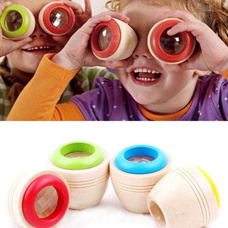 Heißer Holz Bildungs Magie Kaleidoskop Baby Kind Kinder Lernen Puzzle Spielzeug Bee-auge Interessant Wirkung Magie Kaleidoscop