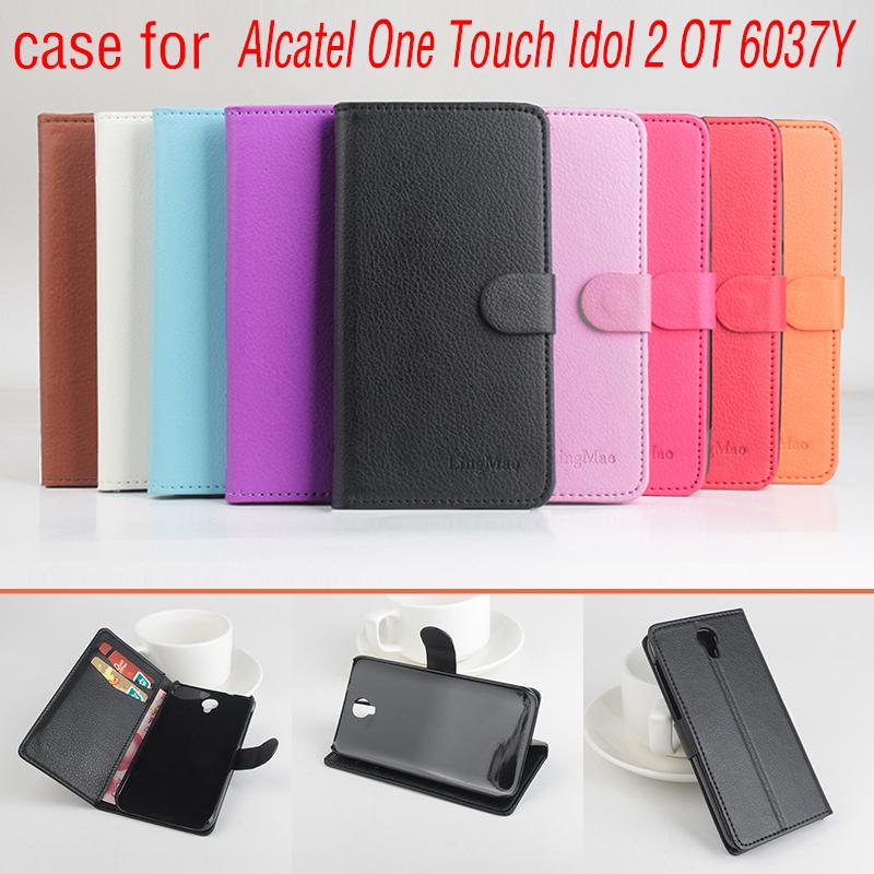 Telefoon tassen case voor Alcatel One Touch Idol 2 OT 6037YAbout Flip Cover Mobiele Telefoon Tassen. lingmao Factory prijs.