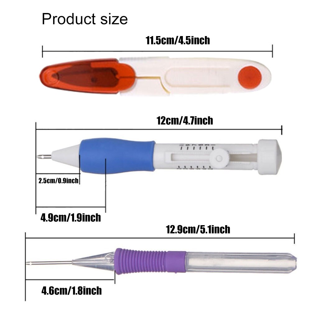 Russische Diy Magic Borduren Stiksels Punch Naald Tool Stiksels Punch Pen Met Case Sets Diy Craft Naaien Tool Voor Borduurwerk