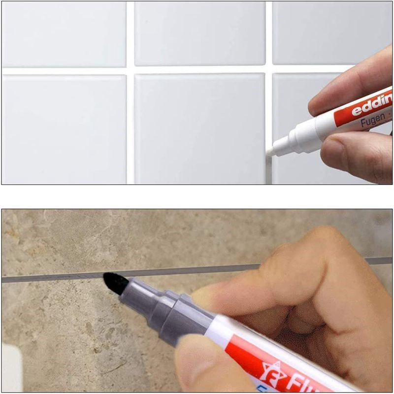 White Waterproof Tile Marker Grout Pen Wall Seam Pen For Tiles Floor Bathroom Decontamination Seam Repair Tools