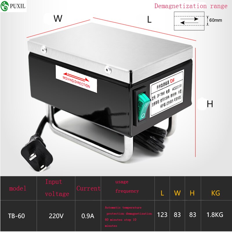 Powerful Mute Demagnetizer Portable Mini Degaussing Mold Demagnetizer Demagnetization Tool TB60