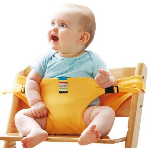 Babystol bærbart spædbarnsæde produkt spisestue frokoststol / sikkerhedssele, der fodrer højstolssele baby foderstol  #62: Gul