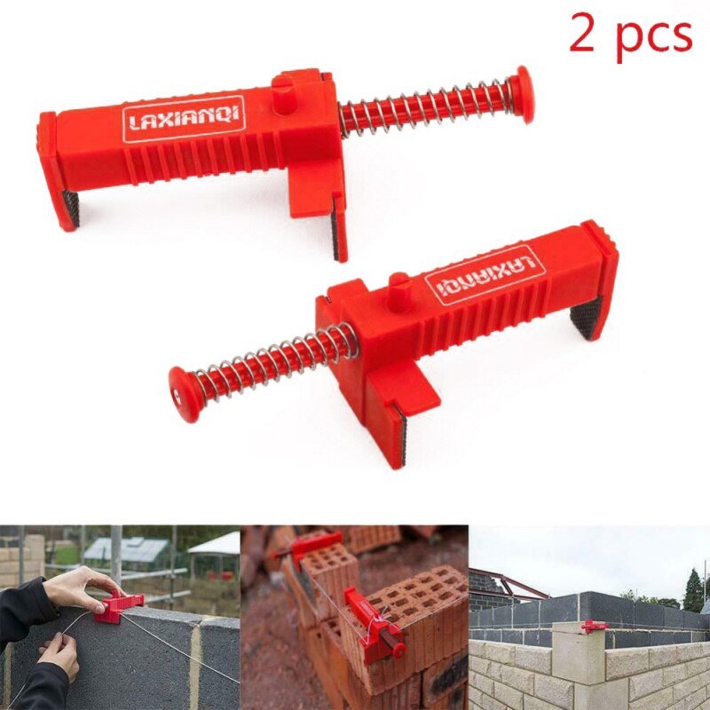 2pcs Baksteen Liner Runner Baksteen Leveling Meetinstrumenten Baksteen Lijn Clips Baksteen Liner Puller Pull Draad Klem