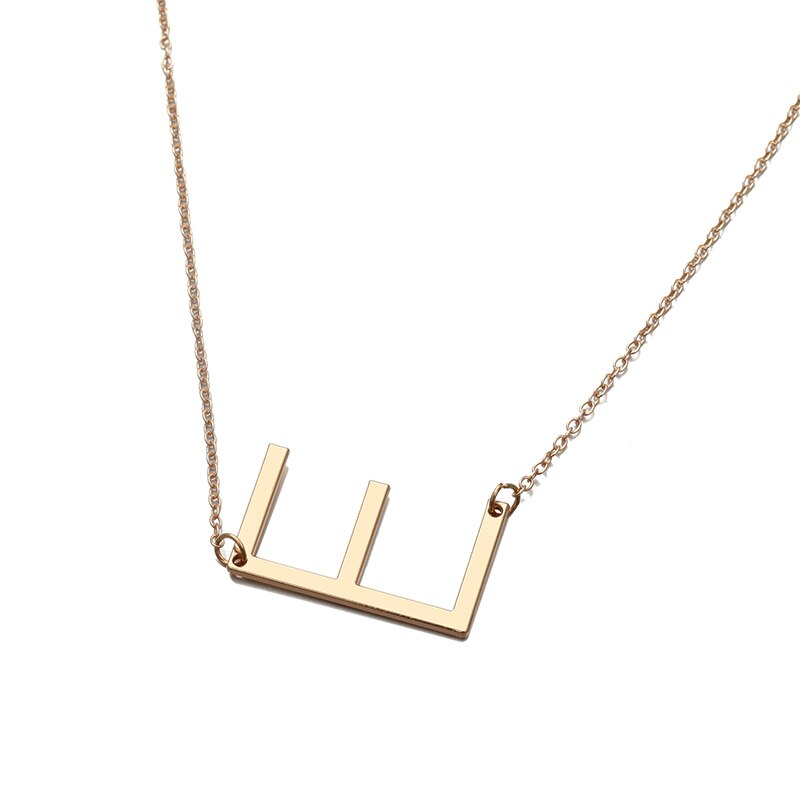 Abdoabdo 26 Letter Necklace Choker Gold Pendant Necklace Initial Necklaces Women Modern Accessories Collar Personality: E