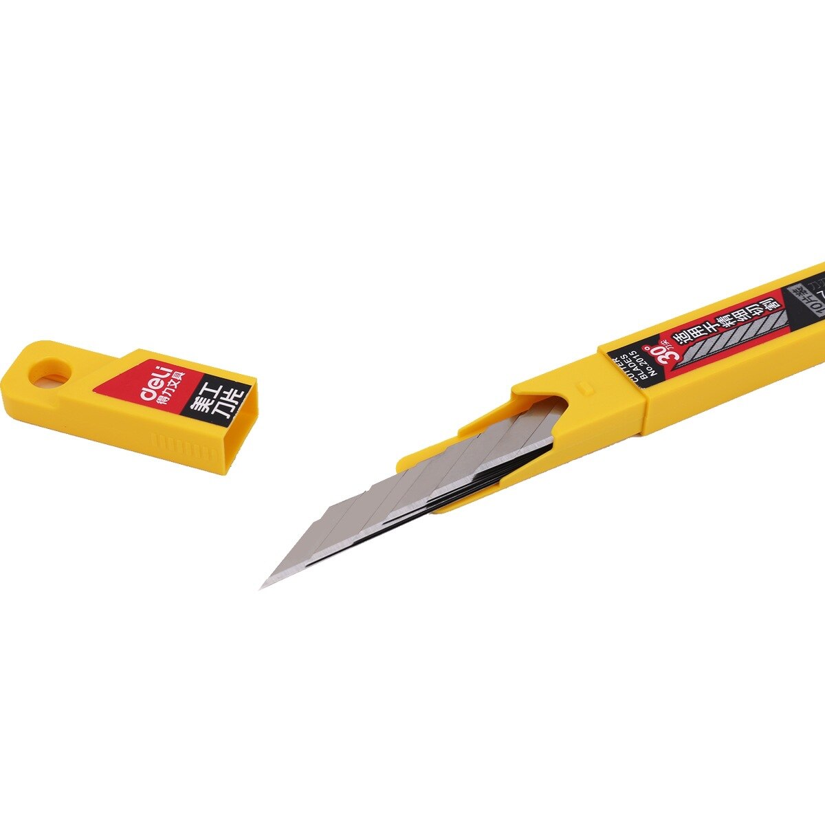 10*3 Stuks Pack 9Mm Praktische Blade Papier Snijder Lage Carbon Legering Staal Kantoorbenodigdheden Art Deli Metalen 0.4*80*9 (Mm)