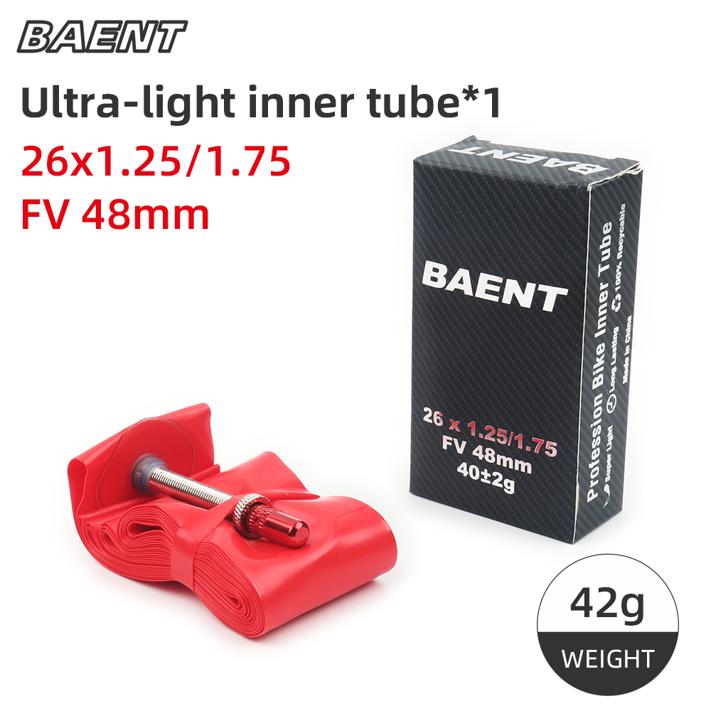 Baent TPU chambre à air de vélo ultralégère 29 pouces pneu de VTT 27.5 26 pouces 48mm valve française 1.26-1.75 1.9-2.7 pièces de vélo: Ivoire