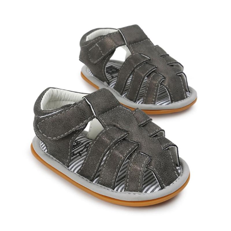4 farben Baby Sommer Schuhe Kleinkind Im Freien Sport Weiche Flache Sandalen rutsch Beiläufige Gummi-sohlen Kinder schuhe