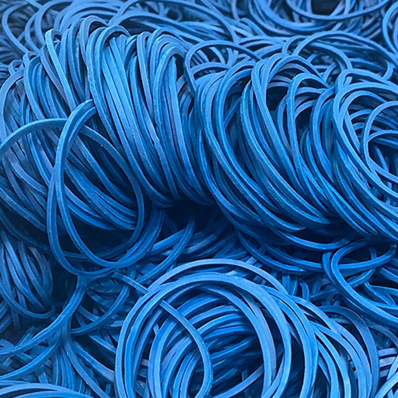 50-500Pcs Blue Color Elastic Rubber Bands Stretchable Sturdy Natural O Rings Diameter 38mm