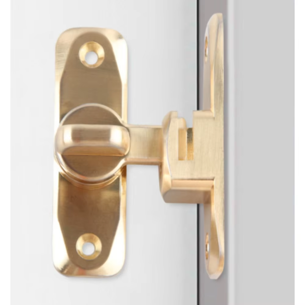 Luminous Door Lock Zinc Alloy 90 ° Rocker Arm Hook Lock Sliding Door Latch Heavy Duty Barn Gate Bolt for Cabinet Door Window: Blue