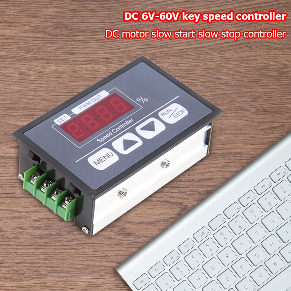 Motor Speed Controller DC 6-60V 30A Stepless Speed PWM Regulator Switch Module Easily Carrying Lightweight Gadgets