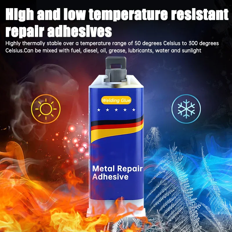 Strong Metal Repair Glue High Strength Heat Resistance Glue Magic Plastic Repair Casting Adhesive Cold Welding Filler Sealant