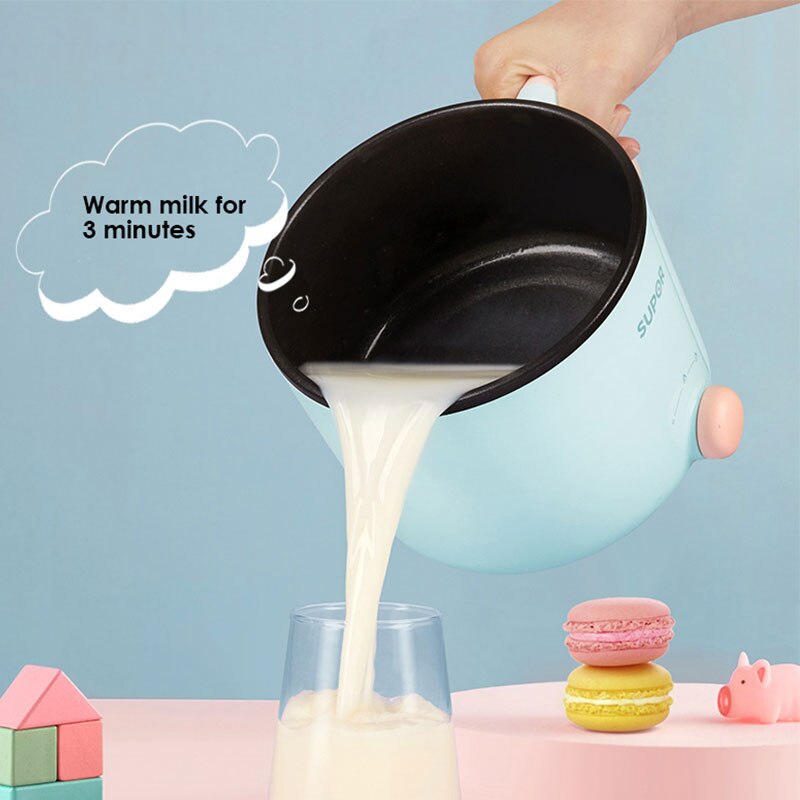 Supor electric saucepan, 1,2 l- capacity, non-stick coated liner, 220v -pot pan, household multi-stove , 600w heating power