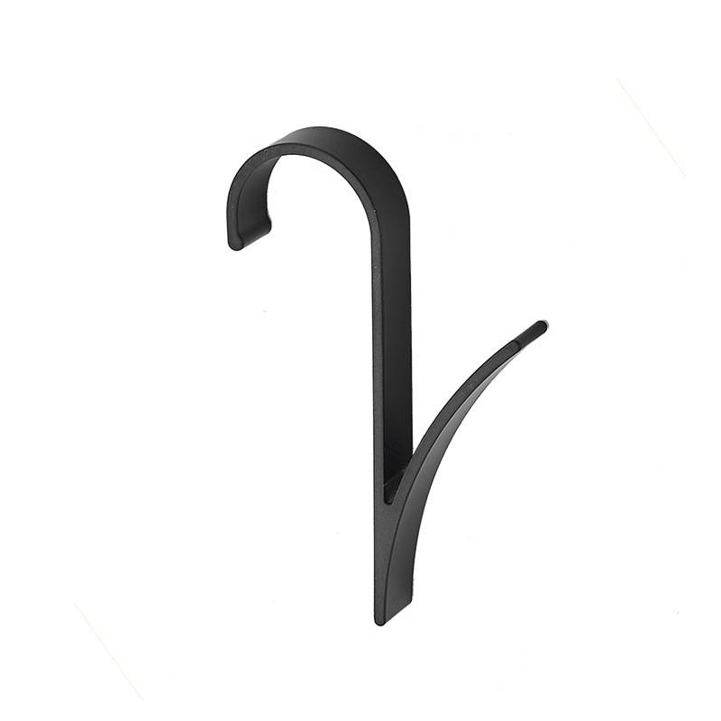 Crochet multifonctionnel en aluminium, espace de radiateur, porte d'armoire, crochet arrière, serviette de salle de bain, petit crochet, accessoires pour la maison, 1/2 pièces