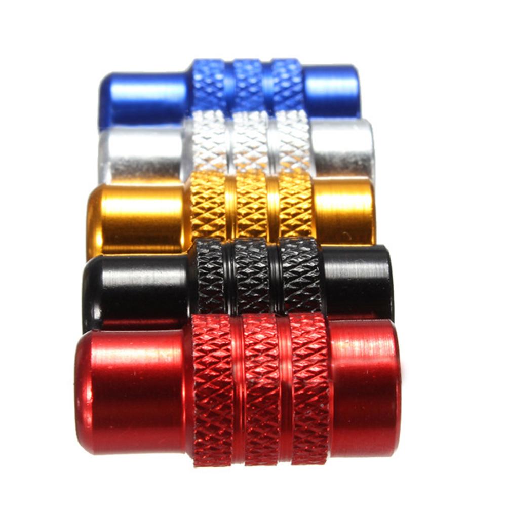 4-Pack Aluminum Grey Tire Valve Stem Caps – Universal For Car, Bike, Bicycle