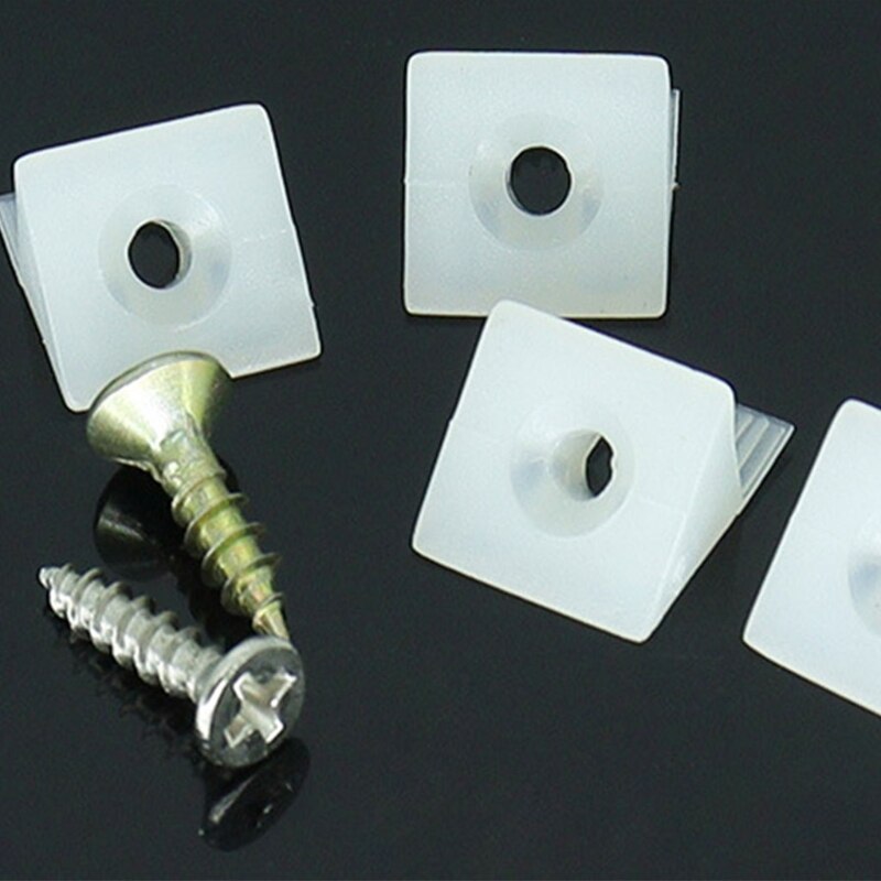 50 Pack Plastic Corner Bracket Furniture Mending Wedges with Screws Drawer Supports Fastener for Sagging Drawers