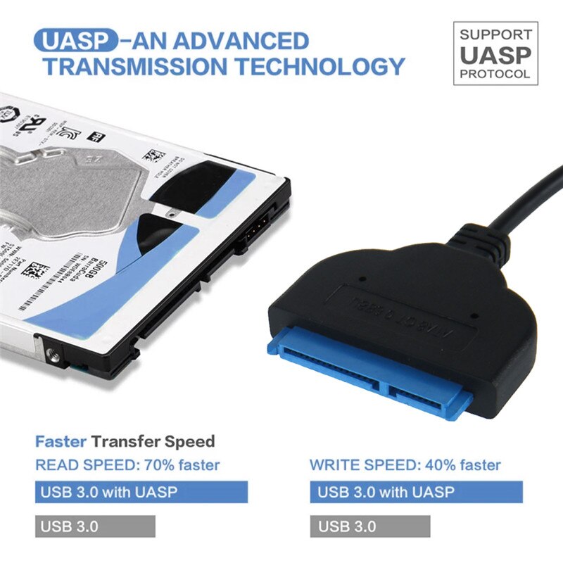 Usb Sata Cable Sata 3 To Usb 3.0 Adapter Computer Cables Connectors Usb Sata Adapter Cable Support 2.5 Inches Ssd Hdd Hard Drive