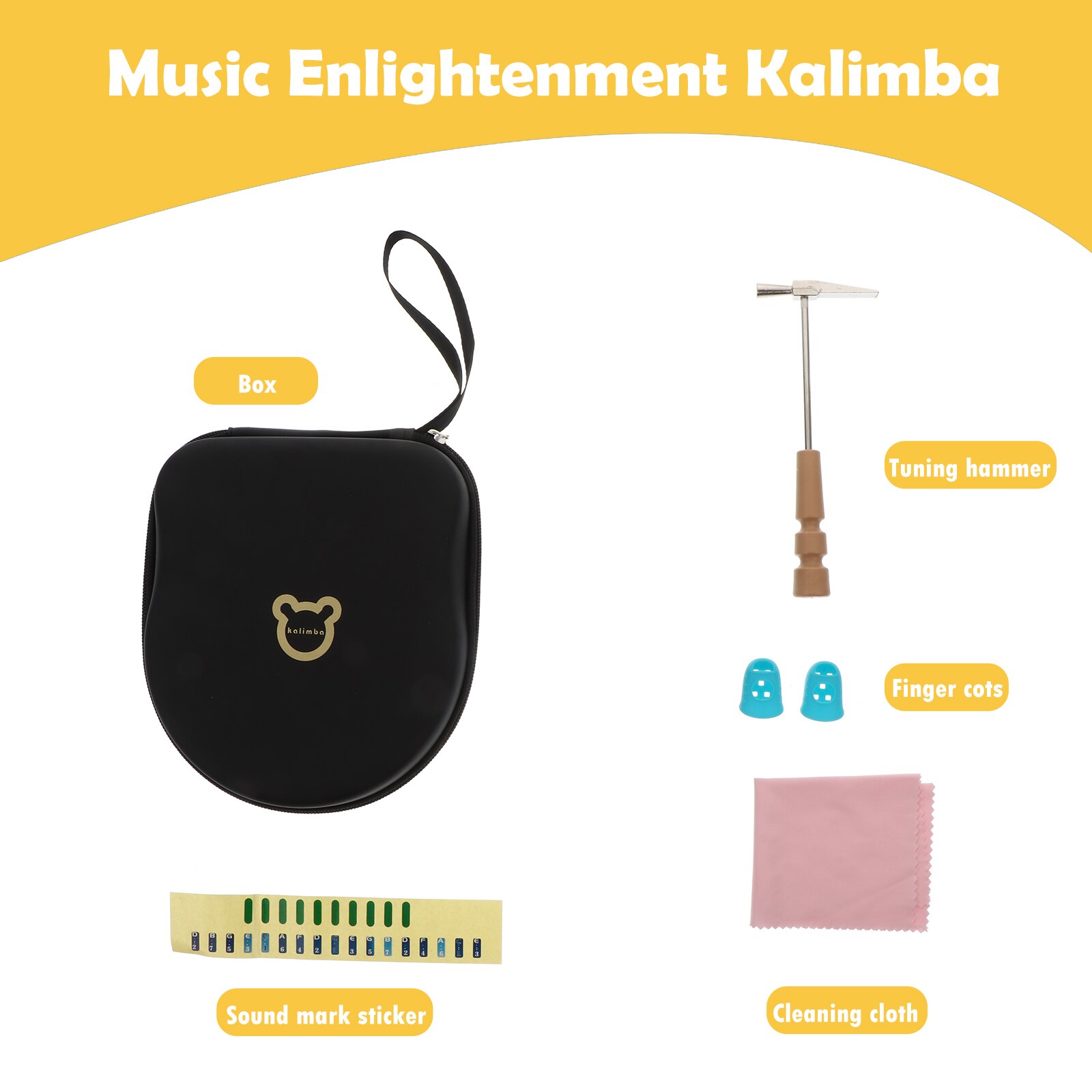 1 Set Mini Kalimba Piano Thumb Piano Mini Kalimba Musical Instrument