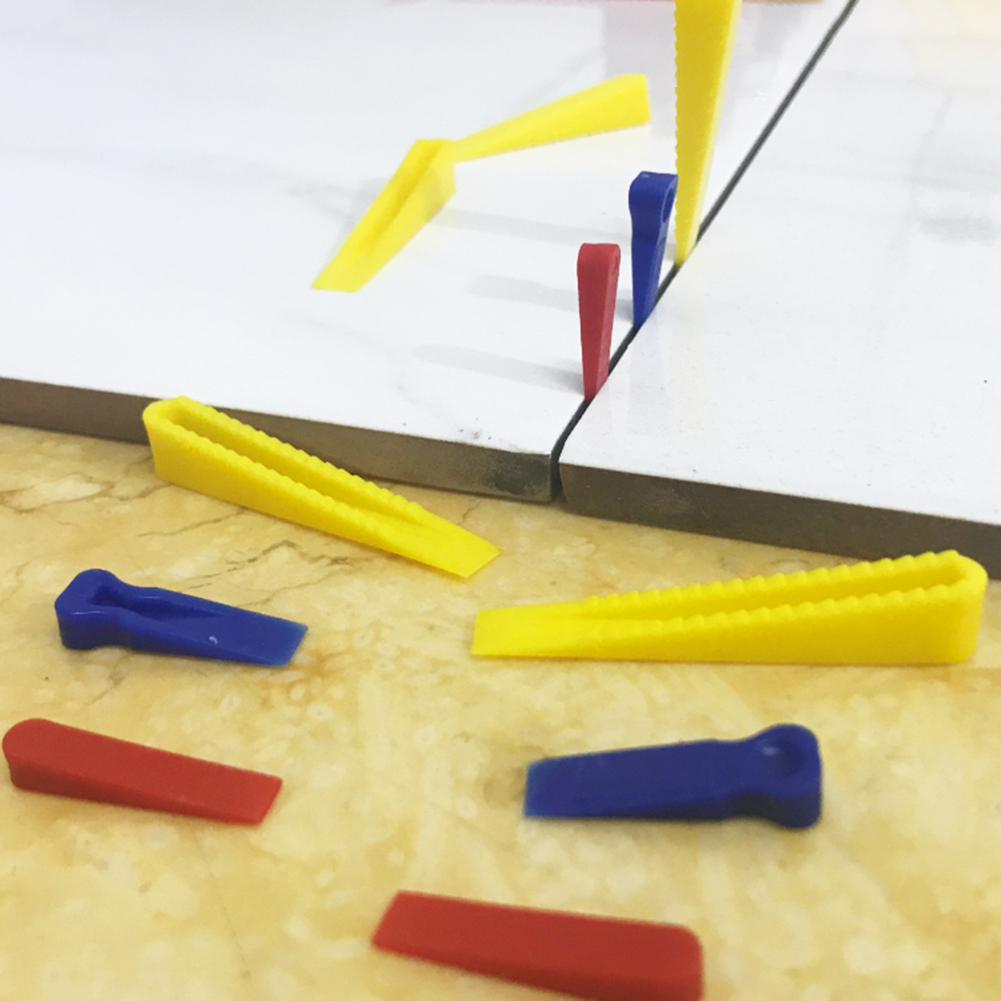 100Pcs Tile Leveling System Spacers Clips Impact- Resistant Ceramic Floor Wall Spacer Leveling Tiling Accessory Kit