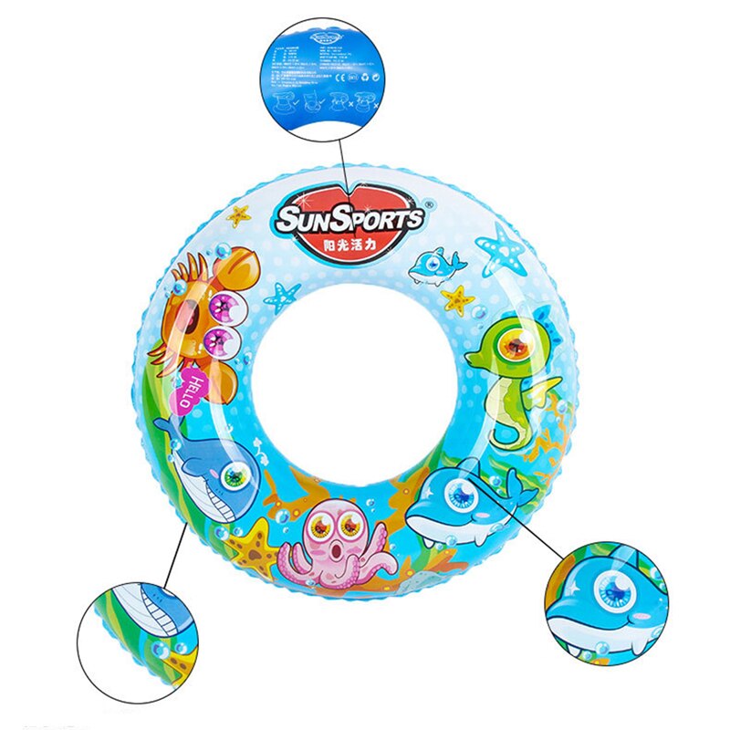 Swim Ring Water Floating Tool Cartoon Fish Unicorn Printed Swimming Gym Training Adult Children's Fitness Equipment