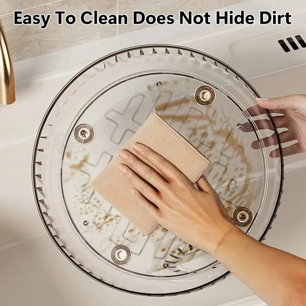 Rotating Tray Spice Rack Pantry Cabinet Turntable Base Storage Bin Kitchen Organizer For Seasoning Cosmetic Storage Box