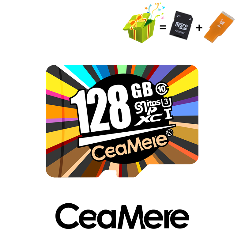 Ceamere micro sd-kort klass 10 uhs -1 8gb klass 6 16gb/32gb u1 64gb/128gb/256gb u3 minneskort flashminne microsd för smartphone