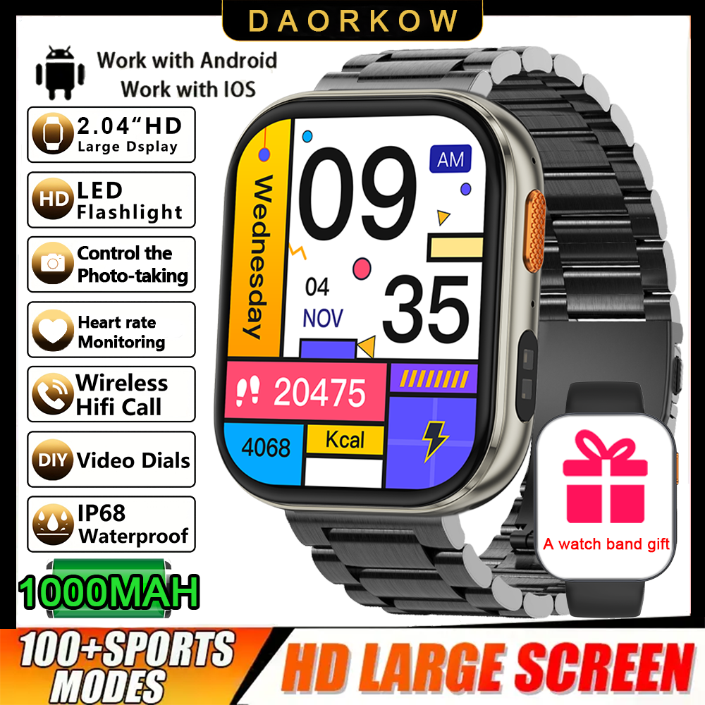 2026 T-REX3 NUOVO smartwatch alla moda, batteria da 1000 mAh, chiamata Bluetooth, modalità sportivo multiplo, adatto sia per uomini che per donne: Cachi