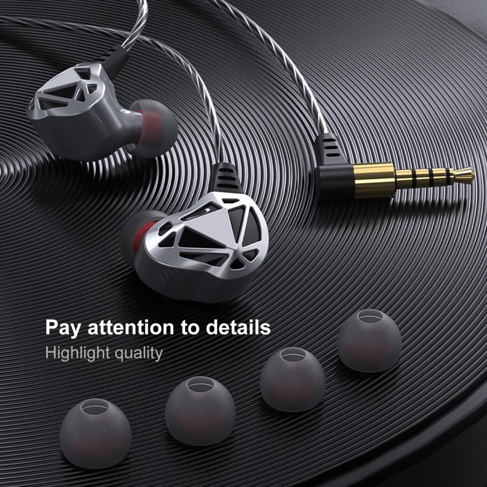 F5 Hollow Subwoofer Heavy Bass Volume Control Anti-Noise Earphones With Mic Setro In-Ear Wired Headset For Xiaomi Huawei