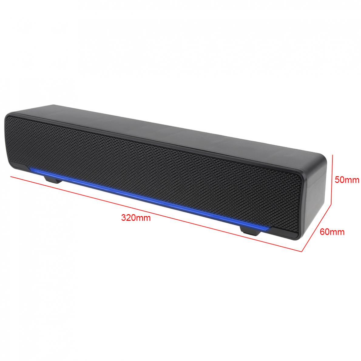 SADA V-196 Strip Bluetooth Speaker Wireless Desktop Multi-media Sound Bar with Dual Speaker DSP and Mixing Sound for Household