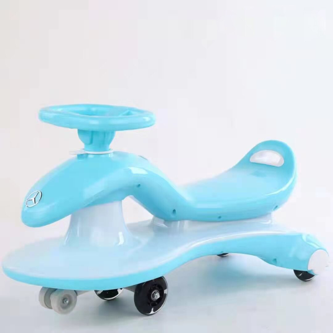 Bambini 3-6 anni Baby genitori e bambini con altalena auto silenziosa Wan-wheel Anti-roll musica scorrevole auto torsione auto