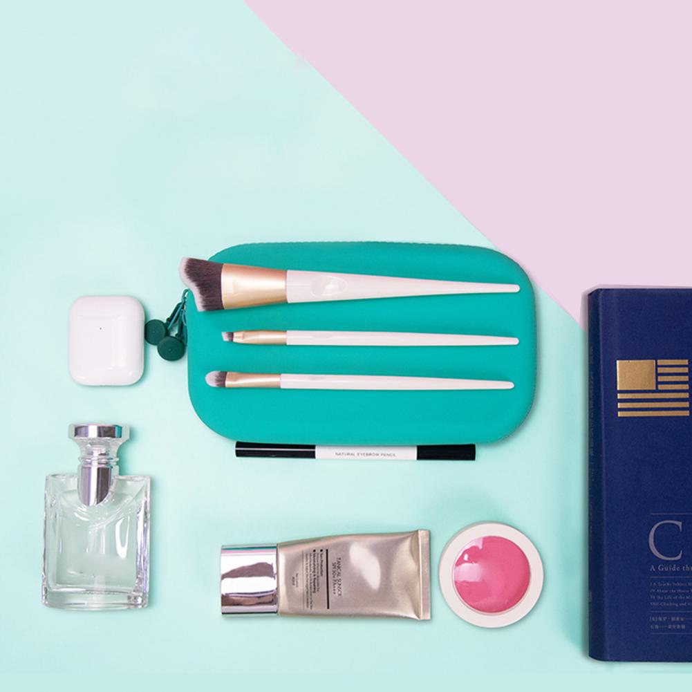 Astuccio in silicone morbido tinta unita astuccio creativo per cancelleria di grande capacità