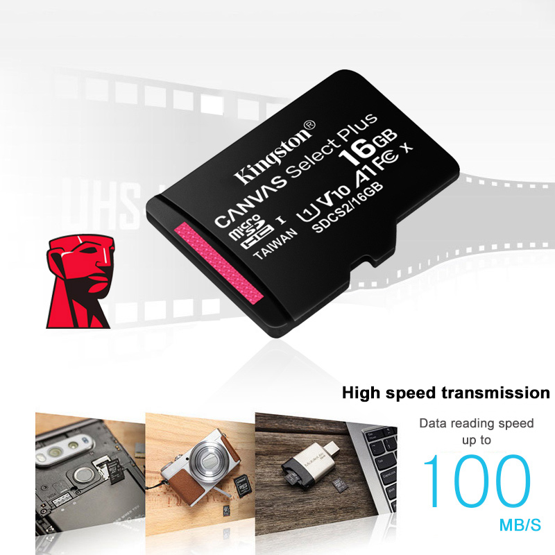 Kingston-tarjeta Micro SD Original, 16GB, 32 GB, 64GB, 128GB, 256GB, 512GB, adaptador de tarjetas Microsd,