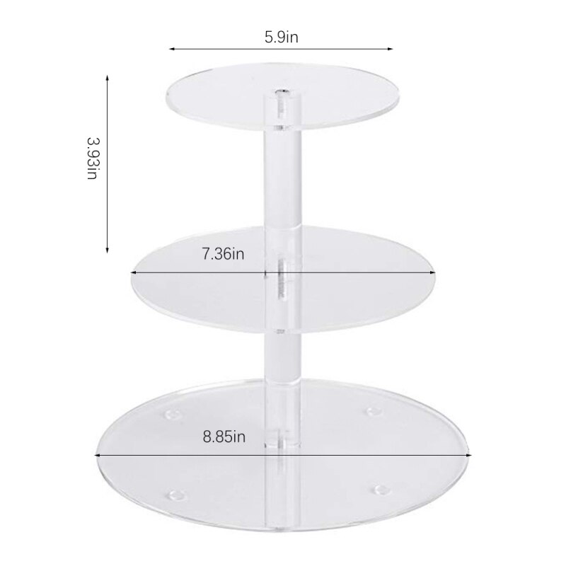 Cake Houder Ronde Acryl Cupcake 3 4 5 6 7 Tier Cake Stand Monteren Demonteren Thuis Verjaardag Gereedschap Party Stand decoratie: A