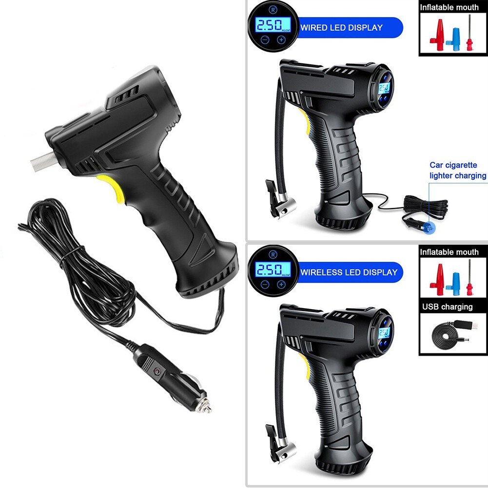 Handheld Air Pump Pumper Motorcycles Nozzle Plastic Portable Automatic