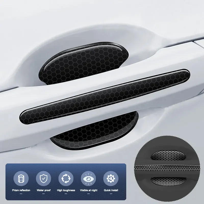 Car Door Handle Protective Film Door Bowl Anti Scratch Sticker Reflective Strip Epoxy Protector Moulding Trim Strip