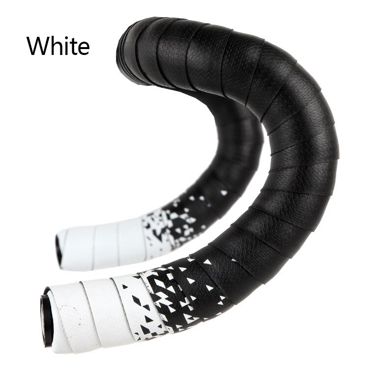 1pair Bike Handlebar Wrap Comfortable Road Bicycle Handlebar Tape Non-slip Cycling Handle Belt with Bar Plug Bicycle Equipment: White