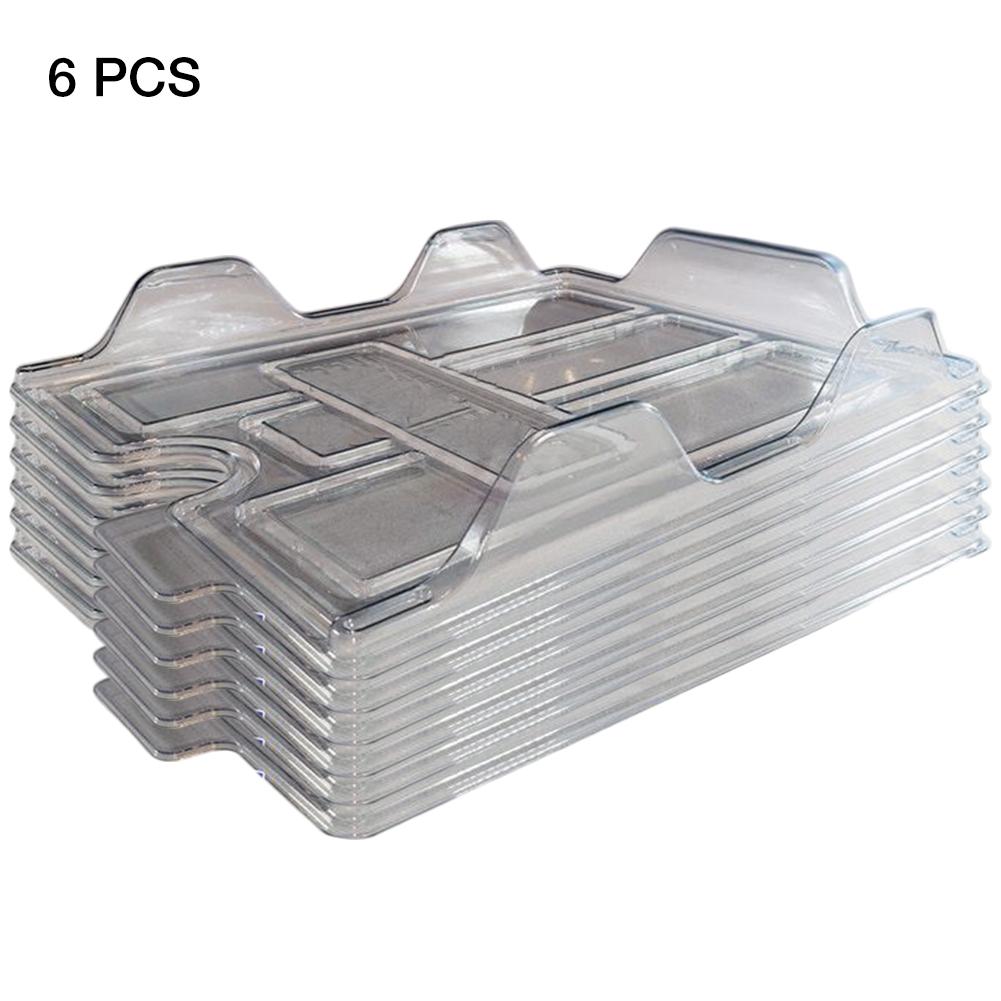 6/12 PCS Innovatieve Desktop File Storage Map Stack Bestand Opbergrek Office Bestand Organisatoren multifunctionele Opslag Clip: 6 PCS