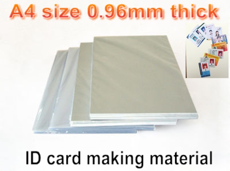 A4 formato 0.96mm di spessore In Bianco A Getto D'inchiostro di stampa foglio di PVC (bianco) per la carta D'IDENTITÀ del PVC di fare, carta dello studente, produzione di materiale tessera