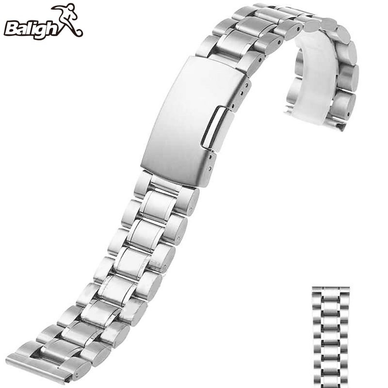 Men Watch Band Strap Stainless Stell Deployment Clasp Speed Master Wrist Women Band 18mm 20mm 22mm 24mm