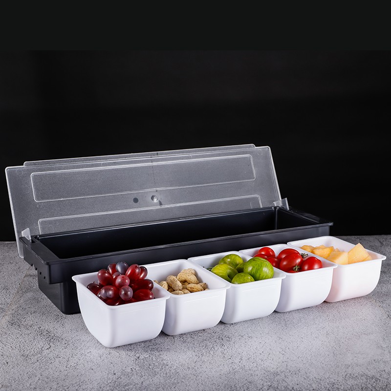 Contenedor de frutas para habitación, recipiente para frutas, caja decorativa aromatizante de cócteles, tarros de plástico para especias, plato para aperitivos, accesorios de Bar