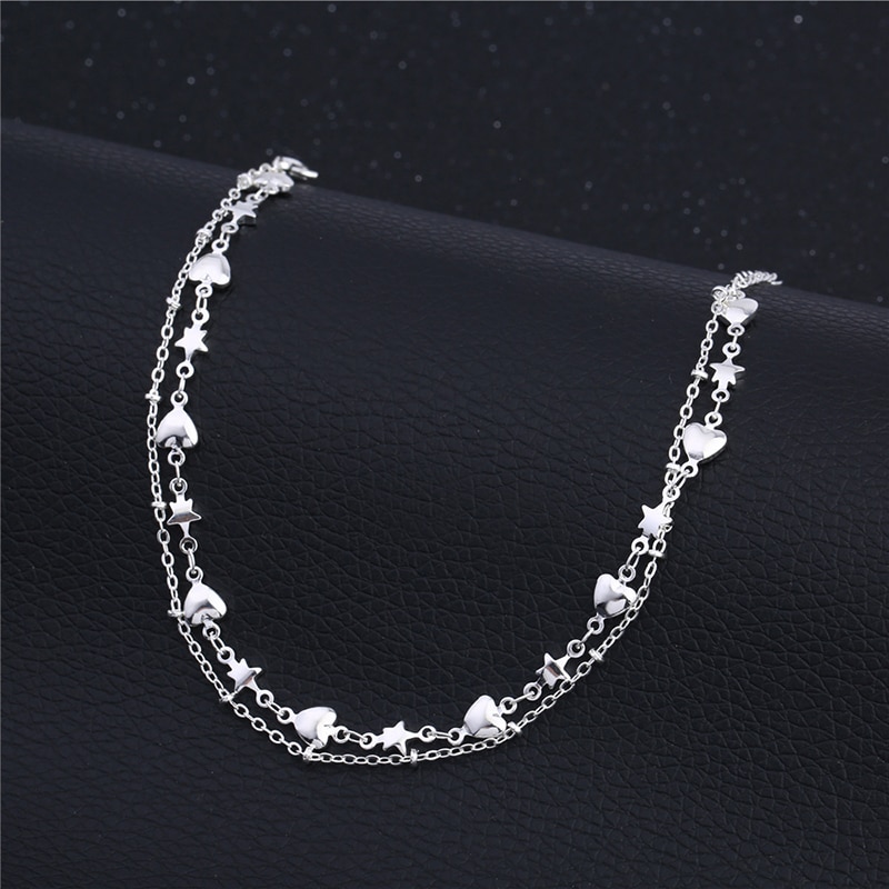 Tobillera de cadena de tejido trenzado para mujer, pulsera de plata 925, joyería para el pie, LB001