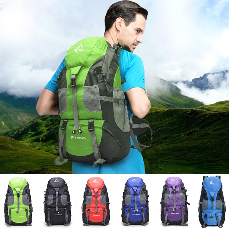 50L Waterproof Ultra Lightweight Hiking Backpack Men Mountain Bags Unisex Outdoor Sport Daypack Travel Climbing Fishing Backpack