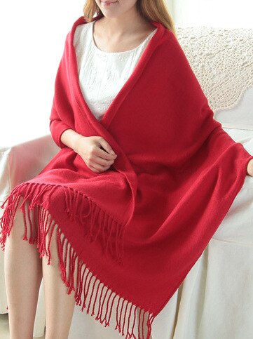 RUNMEIFA Luxury Brand Wool Winter Warm Women Scarf Plaid Thick Blanket Shawls and Wraps Scarves for Women: 14