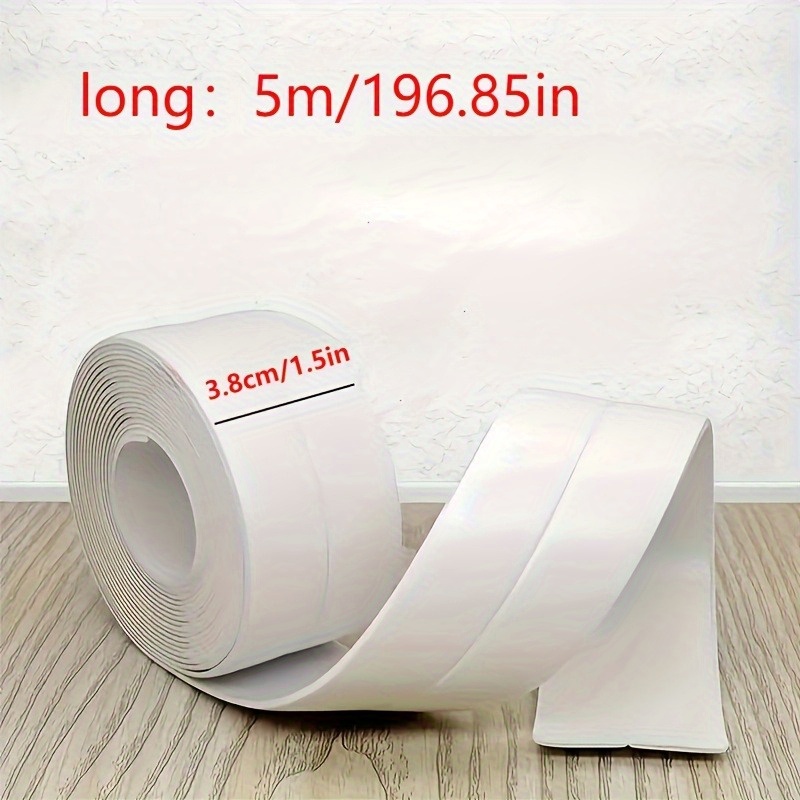 Wasserdichtes Dichtungsband, PVC, selbstklebend, für Badezimmer, Bad, Wand, Kleber, Aufkleber, Küche, Waschbecken, Dichtungsmasse, formfeste Dichtung, Abdeckband, Streifen: Default Title